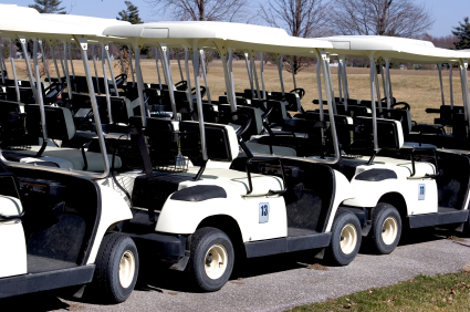 Parked Golf Carts - Rear